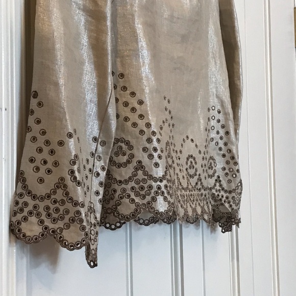 Talbots, size 4, blouse/short tunic, bronze/gold - Picture 6 of 9